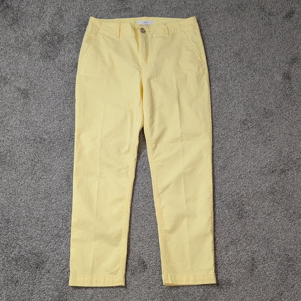 LOFT Yellow Ankle Pants